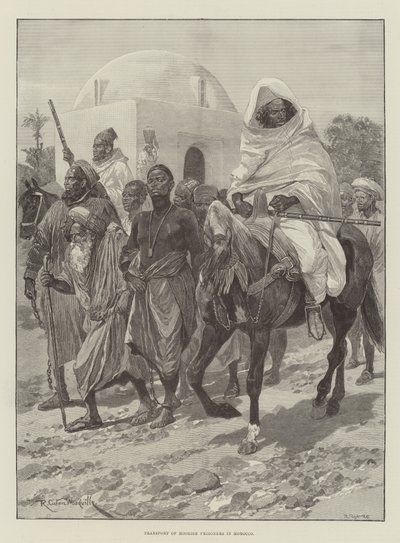 Transport de prisonniers maures au Maroc - Richard Caton Woodville junior